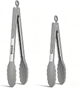 EEKEDO Tongs for Cooking, 600ºF High Heat-Resistant Stainless Steel Kitchen Tongs