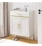 HOOBRO Shoe Storage Cabinet, 5-Tier Shoe Cabinet with Drawers, 36.6'' Tall Large Shoes Rack Organ...