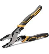 Fancytool Linesman Pliers Wire Stripper Crimper Cutter Combination Tool, 9" 6-in-1 Heavy Duty Cr-...