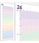 Large Wall Calendar 2026 (39 x 17 inches - Rolled) Dry Erase Calendar for Wall, Erasable Wall Pla...