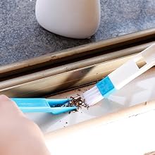 Two in one track dustpan cleaning brush