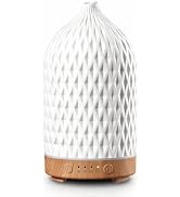 Gooamp 200ML Ceramic Essential Oil Diffuser for Home - Ultrasonic Aromatherapy Diffuser Humidifie...