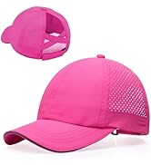 Little Girls Criss Cross Ponytail Hat Toddler Reflective Baseball Cap Kids Quick Dry Summer Sport...
