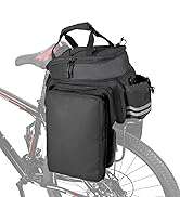 KEMIMOTO Bike Rear Rack Bag Bicycle Trunk Bag Expandable 10-20L Capacity Water Resistant Multifun...