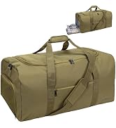 Duffle Bag for Men 65L, Travel Bag with Shoes Compartment, Large Capacity Duffel Bag, Water Resis...