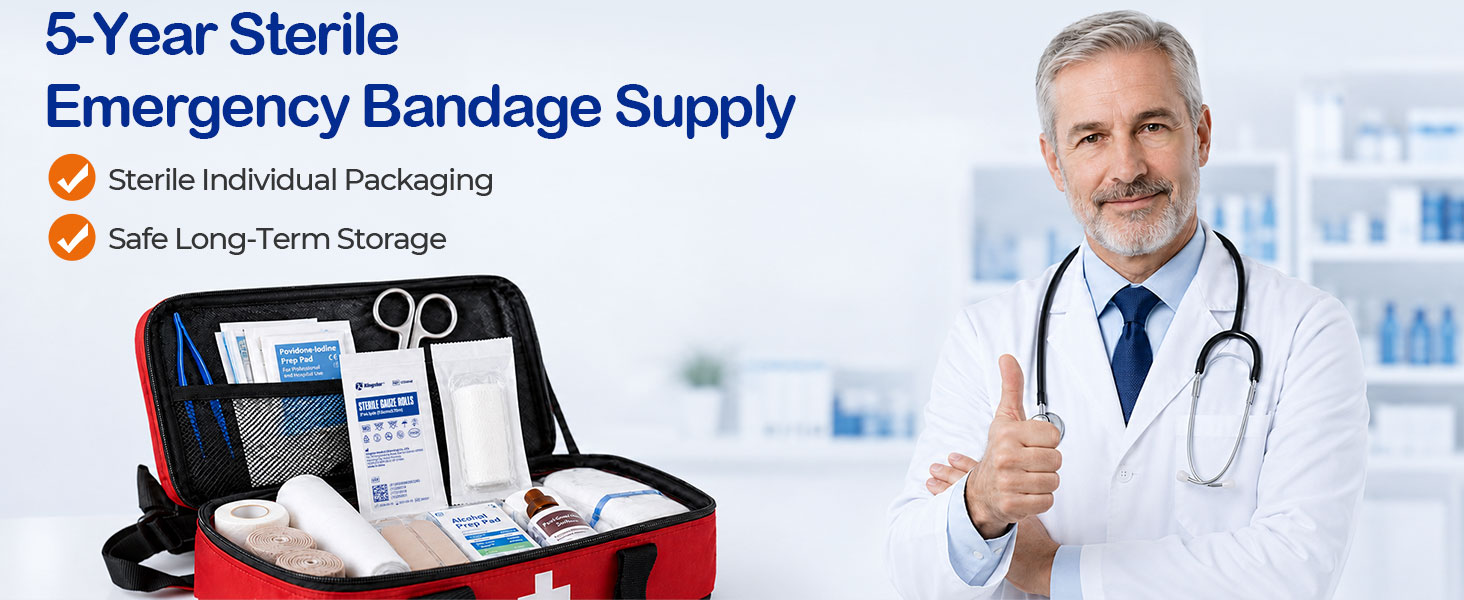 5-Year Sterile Emergency Bandage Supply