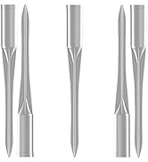 Windscreen4less Fence Post Anchor Ground Spikes 1-5/16'' ID Round Pole Holder Socket Sleeve for D...