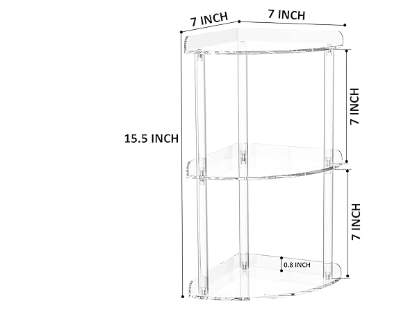 7x7x15.7 Inch corner shelf