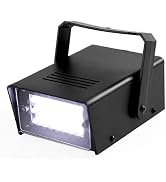 ENUOLI Mini LED Strobe Light White Color with 24 Super Bright LED Variable Speed Control for Chri...