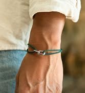 Made by Nami Nautical Bracelets for Men Adjustable and Waterproof Rope Bracelet for Men with Stai...