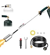 Propane Weed Burner Torch Kit, Heavy Duty Weed Torch with 40" Long Arm, Piezo Self-Igniter, 10FT ...