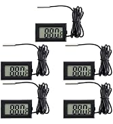 hiBCTR 5 Pieces of Digital LCD Thermometers, Temperature Digital LCD Refrigerator Thermometers, W...