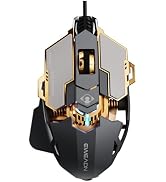SEUNKWANG EWEADN G5 Wired Gaming Mouse, Ergonomic RGB Computer Mouse, 12800 Adjustable DPI, 9 Pro...
