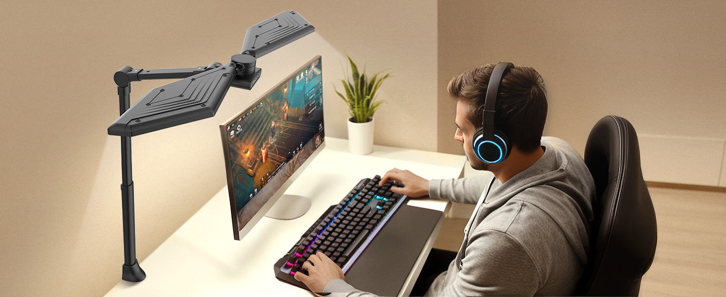 Desk lamp with clamp