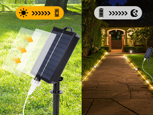 solar string lights outdoor waterproof