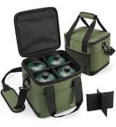 Gociean Upgraded Propane Tank Storage Bag, Holds 4 Refillable 1lb Propane Tanks, Ventilated Organ...