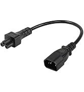 CERRXIAN 0.3m C14 to C5 Power Cable,IEC 320 C5 Mickey Mouse Female to C14 Male Laptop Power Cord