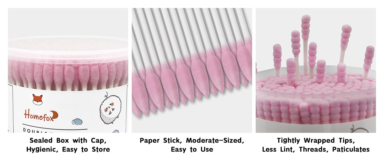 HOMEFOX COTTON SWAB SPRIAL PRECISION