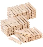 100pcs Clothes Pins Wooden Clothespins 3inch Heavy Duty Wood Clips for Hanging Clothes Pictures O...