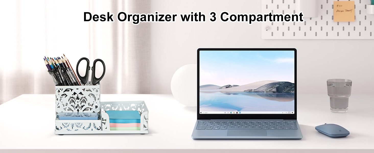 3 compartment desk organizer