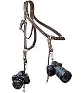 4J LEDR Camera Strap for 1 or 2 DSLR,Dual Camera Harness for 1 or 2 Cameras,Shoulder Leather Came...