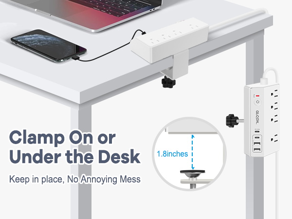 desk clamp power strip