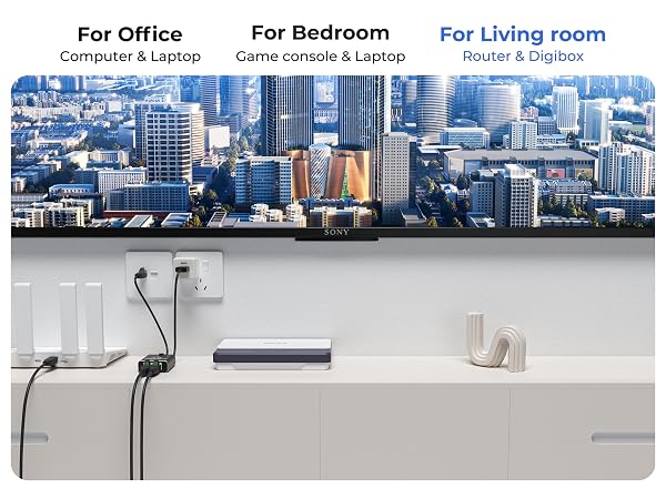 ethernet cable splitter 1 in 2 out for home use, connects routers and set-top boxes