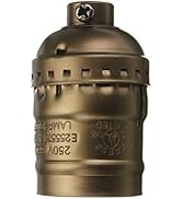 RTNLIT E26 /E27 Vintage Light Socket, Lamp or Fixture Replacement, Edison Lamp Socket Holder Repl...