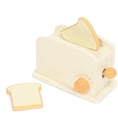 Wooden Pop up Toaster Play Kitchen Set, Pretend Play Food and Kitchen Accessories for Toddlers 1-...