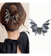 Halloween Bat Hair Claw Clips No Crease Hair Jaw Clips Metal Black Punk Hair Clip Fashion Bat Win...