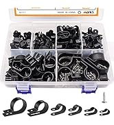 mankk 306 Pcs Nylon Plastic R-Type Cable Clips 6 Sizes (3/16'' 1/4'' 3/8'' 1/2'' 3/4'' 1'') Wire ...