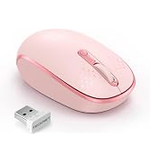 TECKNET Wireless Mouse, 2.4G Quiet Computer Mouse with USB Receiver, 4 Buttons Portable Cordless ...