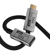 UPPDEFFST Short USB-C Extension Cable 2FT Compatible with Thunderbolt 5,80Gbps Data & 240W Fast C...