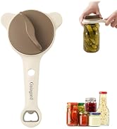 4-in-1 Jar Opener for Seniors & Arthritis Sufferers - Adjustable Stainless Steel Lid Remover with...