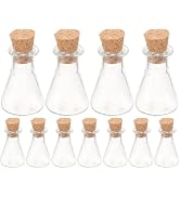 Small Glass Bottles with Corks - 12 Pack, DIY Mini Glass Jars for Display Art Crafts, Decoration,...