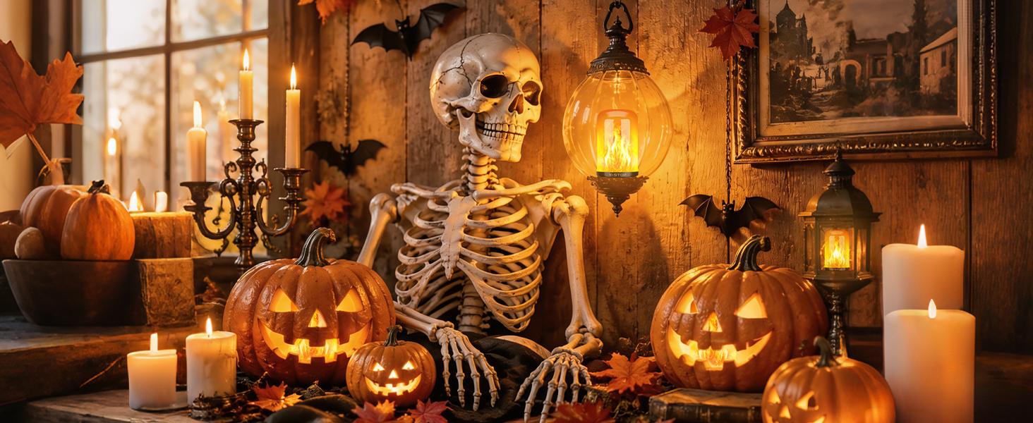 halloween flame light bulbs