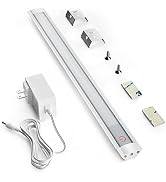 MYPLUS Under Cabinet Lights, 12" Touch Activated Under Counter Lighting, Cold White(6000K) Alumin...