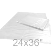 24x36 inches Clear Plastic Flat Open Poly Bags Great for Proving Bread