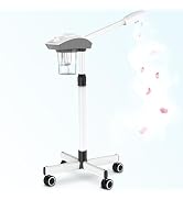 TASALON Professional Facial Steamer Machine on Wheels, Standing Esthetician Steamer with Hot Ozon...