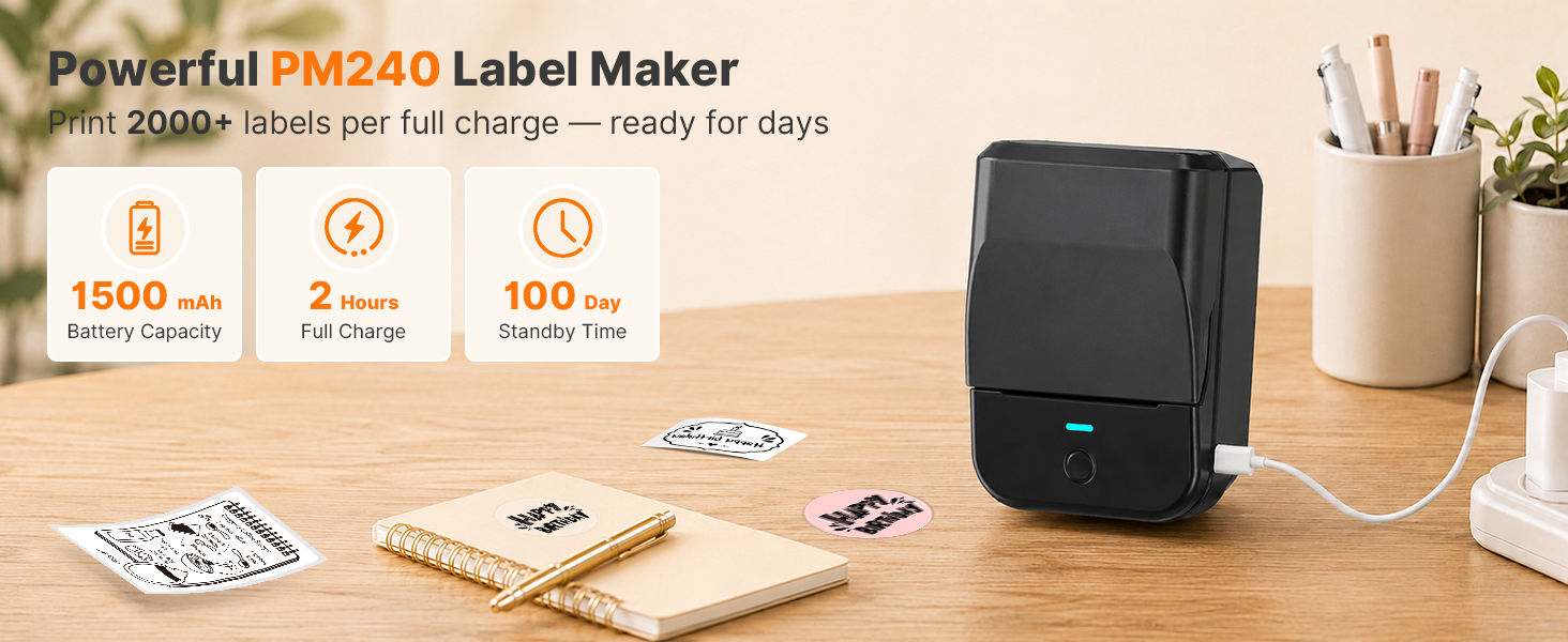 label maker machine with tape label printer thermal printer sticker printer thermal label printer