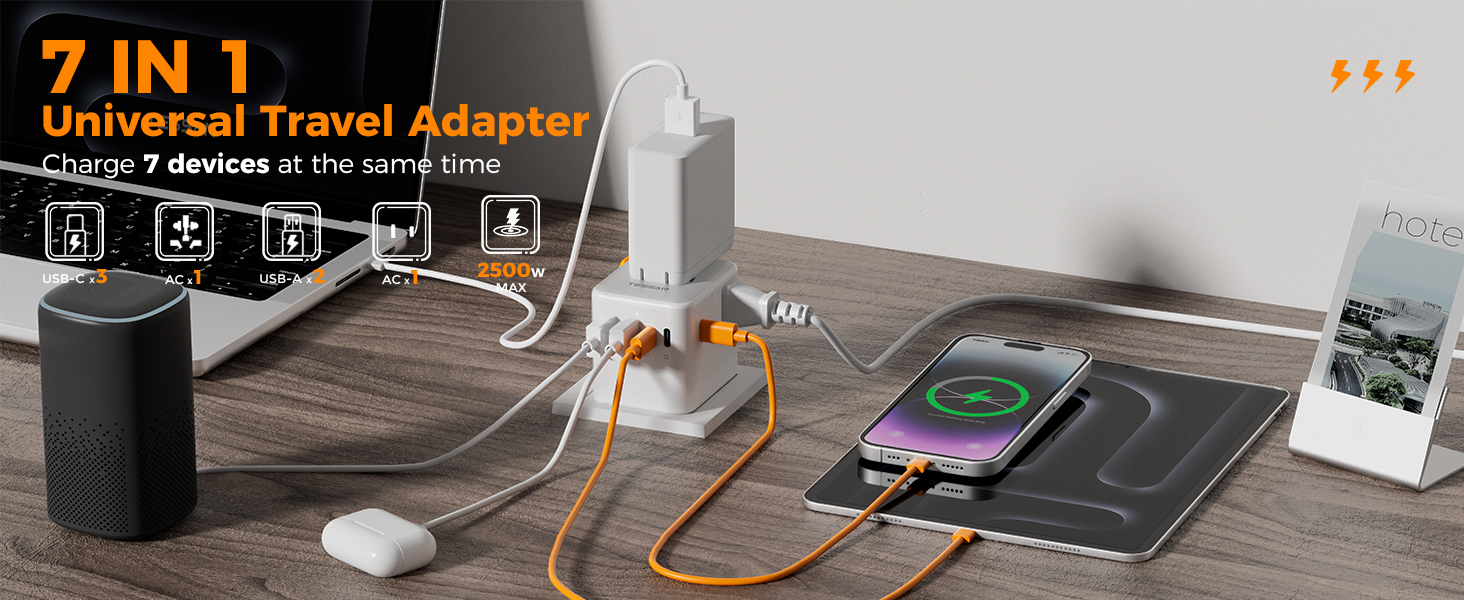 TESSAN 65W GaN Universal Travel Adapter