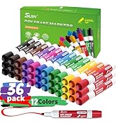 SUIN Dry-Erase-Markers, Chisel Tip - Whiteboard Markers, Low Odor Dry Erase Markers, Chisel Tip M...