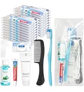 SLequipo Travel Toothbrush Kit Bulk Hygiene Kit Bulk Individually Packed with Mouthwash,Toothpast...