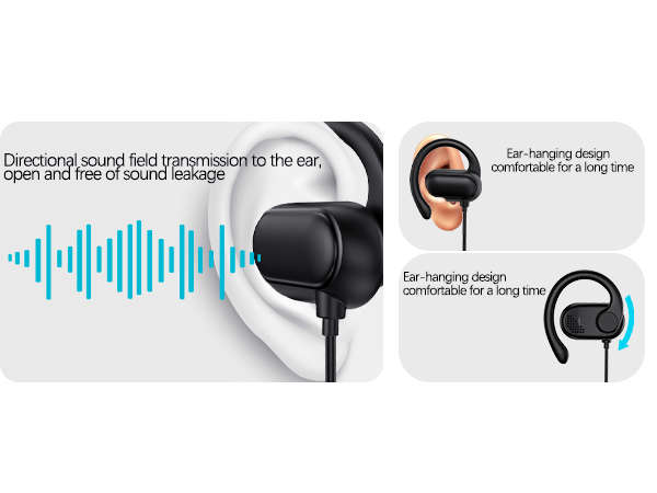 open ear headphone usb c black