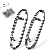 FishTrip Fishing Clips Power Clip - 50pcs Quick Change Connector Link Split Rings Snaps Saltwater...