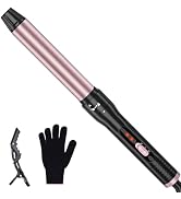 1 Inch Curling Iron, Curling Iron Wand for Middle & Long Hair, Ceramic Barrel Curling Iron with A...