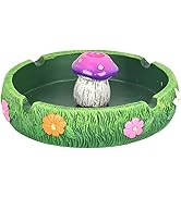 YukaBa Mushroom Ash tray w/Cigarette Snuffer for ashtrays Green