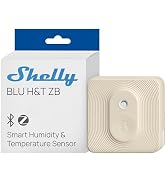Shelly BLU H&T ZB Ivory, Bluetooth & Zigbee Operated Temperature & Humidity Levels Sensor, Compat...