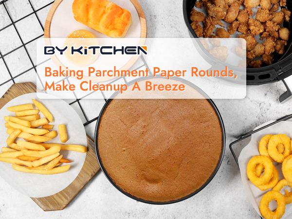8 parchment paper rounds