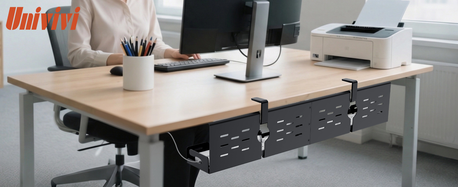 Under Desk Cable Management Tray